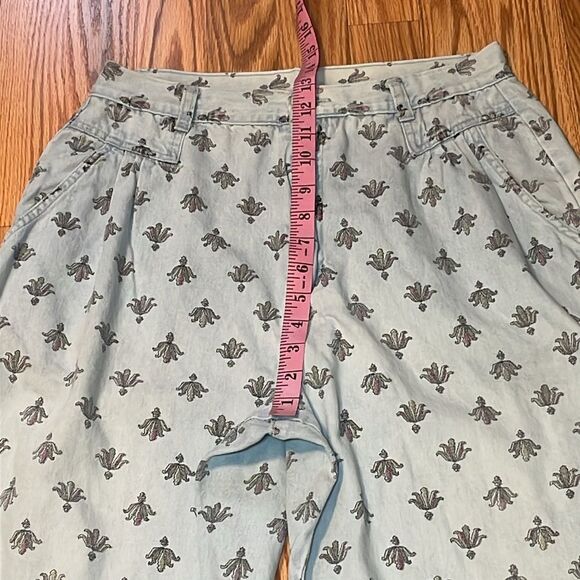 80’s 90’s Cherokee Printed Mom Jeans, High Waisted Vintage Baggies, Pleated, 14 - Picture 3 of 7